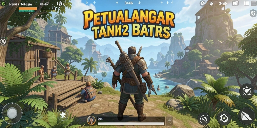 Tampilan menakjubkan dari dunia terbuka 3446 saat dijelajahi.