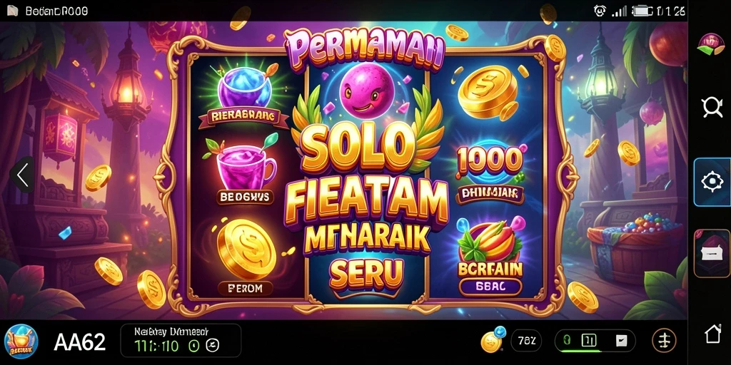 Menampilkan gameplay menarik dari permainan Slot AA62.