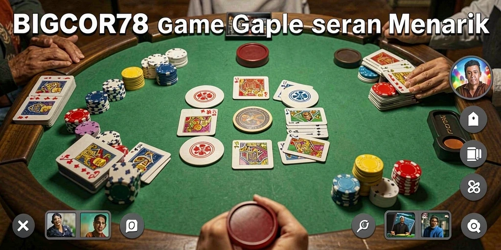 Tampilan seru gameplay Gaple di BIGCOR78.