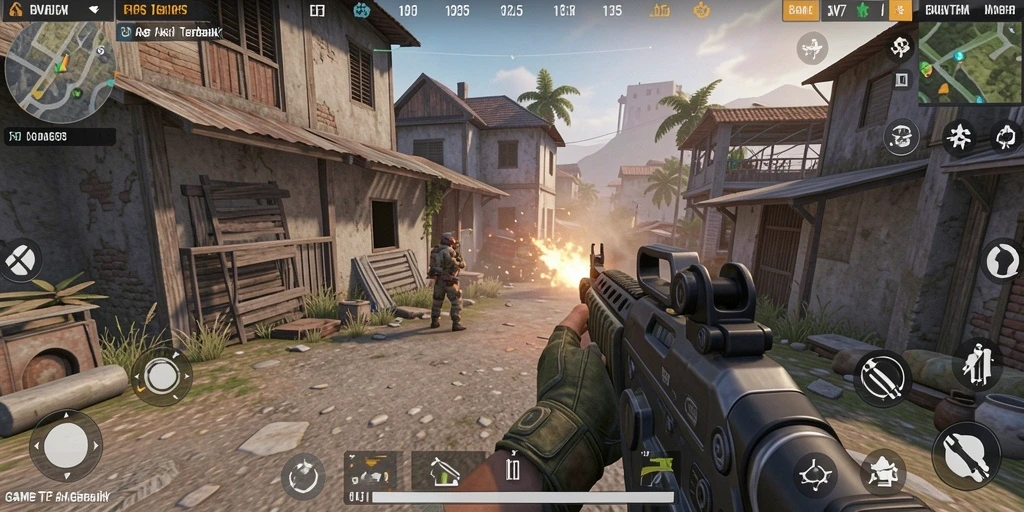 Tangkapan layar gameplay FAV77 menampilkan aksi seru dari sudut ketiga.