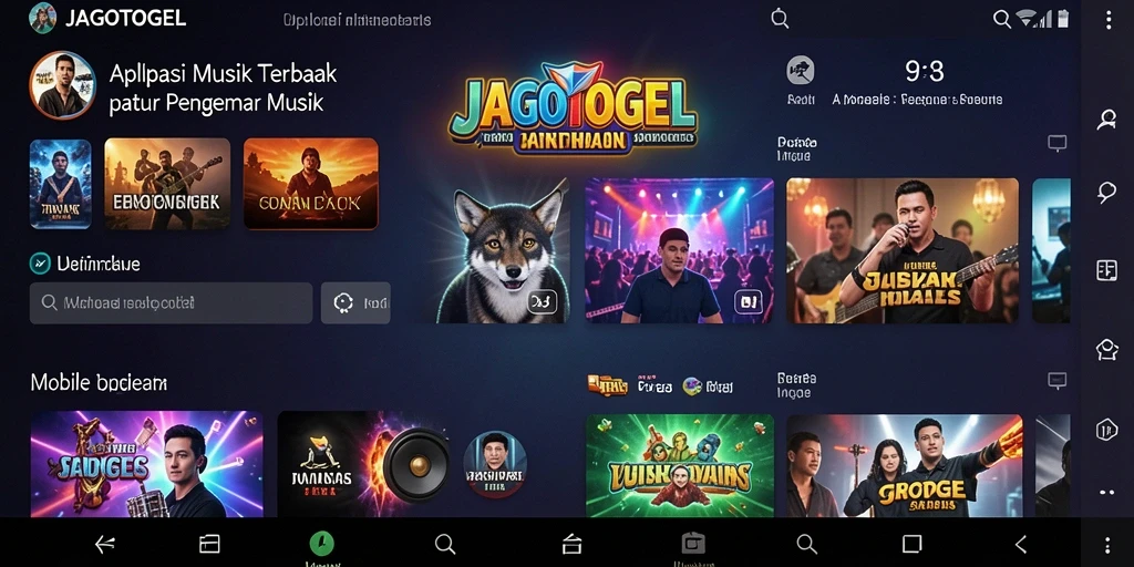 Tampilan gameplay interaktif dalam aplikasi musik JAGOTOGEL.