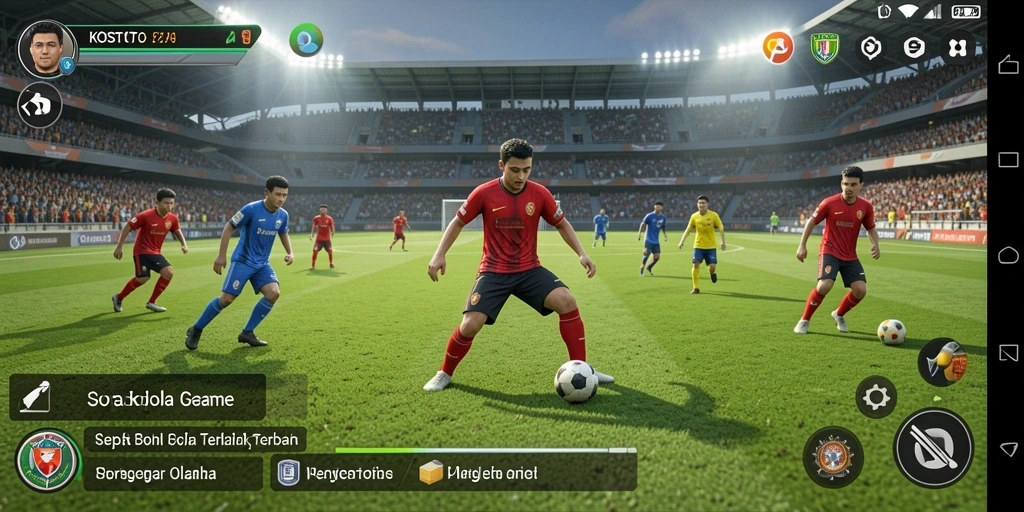 Screenshot gameplay KOSTOTO yang menunjukkan aksi seru di lapangan.