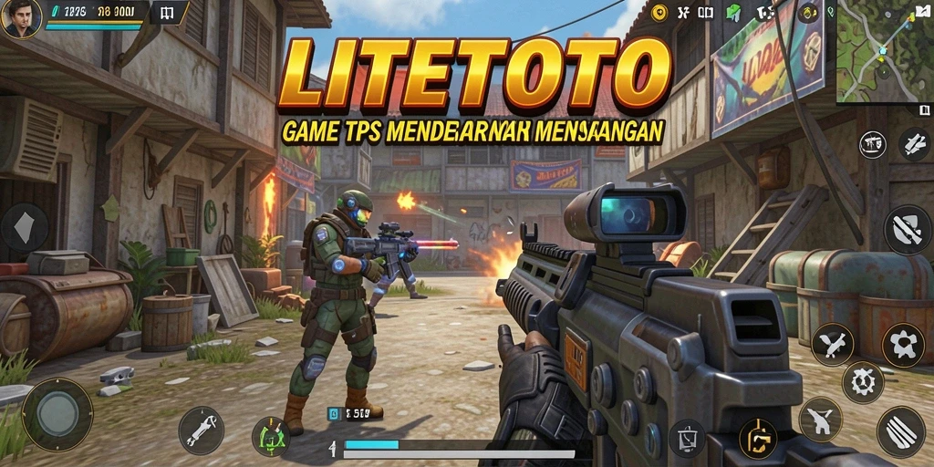 Tampilan gameplay seru LITETOTO dengan aksi menembak mendebarkan.
