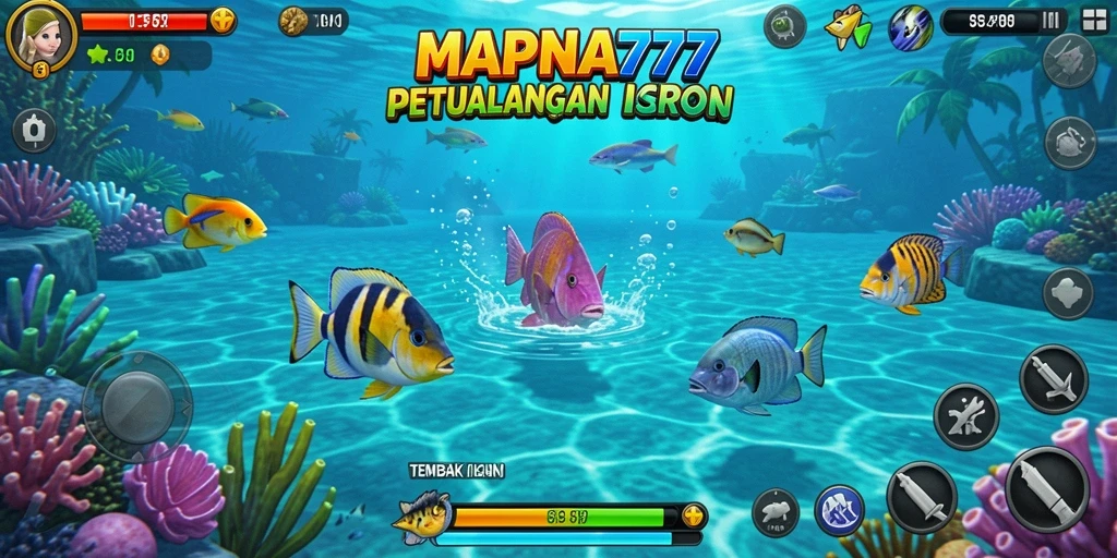 Tangkapan layar <strong>MAPNA777</strong> menunjukkan suasana seru permainan tembak ikan.