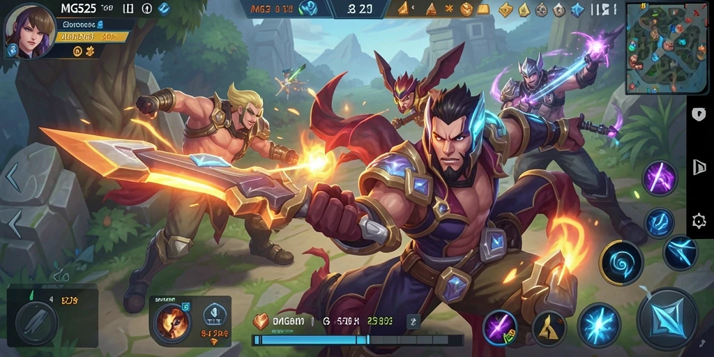 Gameplay MOBA intens dengan grafis menawan.