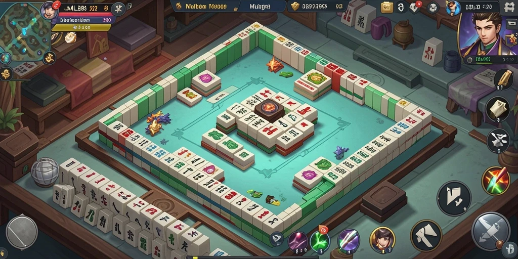 Screenshot MLBB8 menampilkan gameplay Mahjong yang mengasyikkan.