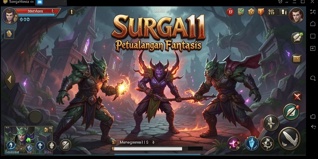 Tampilan gameplay SURGA11 yang mendebarkan dengan aksi pertarungan yang menakjubkan.