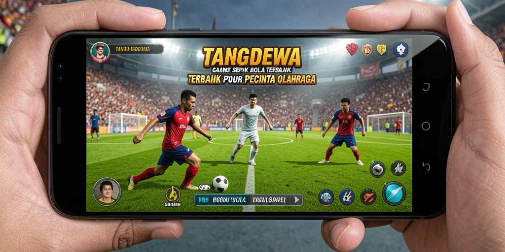 Tampilan gameplay momen mendebarkan di TANGANDEWA saat mencetak gol.
