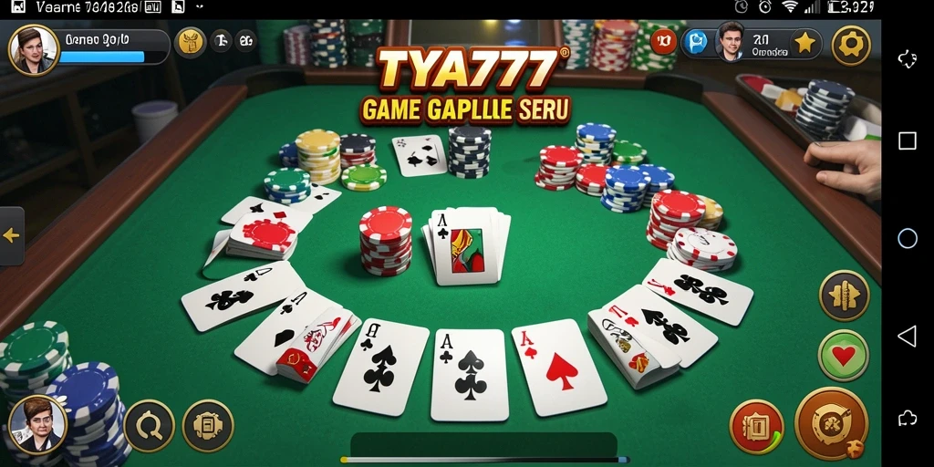 Tampilan gameplay Gaple yang seru dan interaktif dalam TYA777.