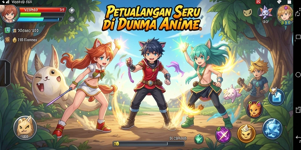 Tampilan menarik dari gameplay VESPA69 yang memukau dengan karakter anime.