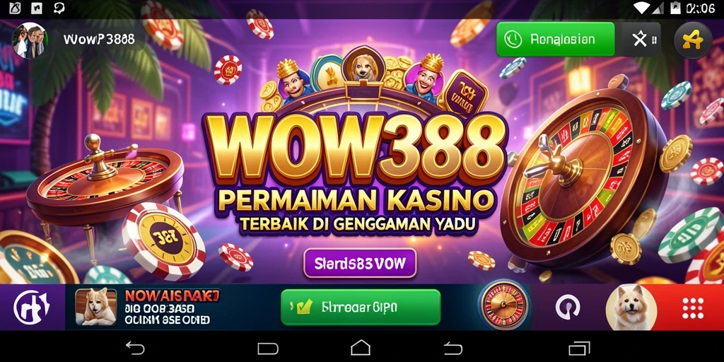 Screenshot permainan WOW388 dengan tampilan menarik dan interaktif.